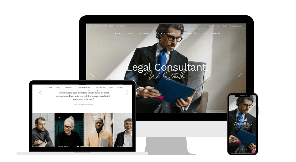 création site internet avocat, responsive