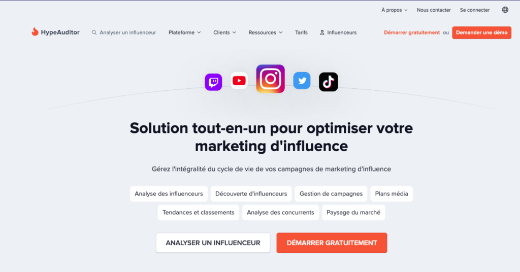 Hype Auditor recherche influenceur